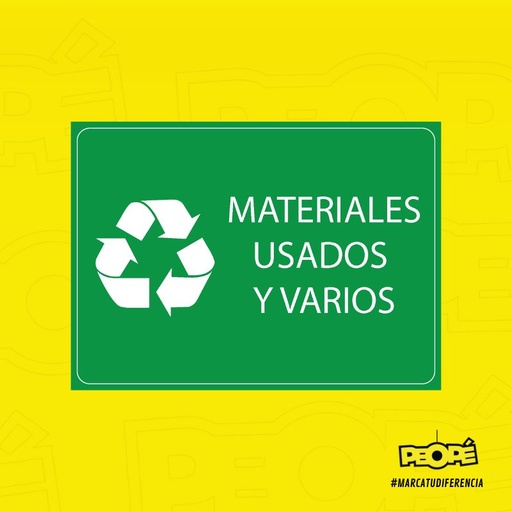 Señal De Materiales Usados Y Varios