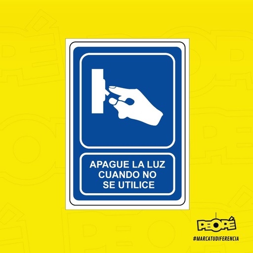 Señal  Apague La Luz Cuando No Se Utilice