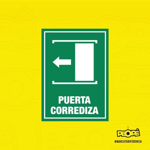 Señal Puerta Corrediza