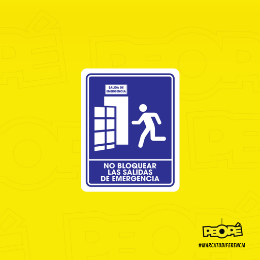 Señal  No Bloquear las salidas de emergencia